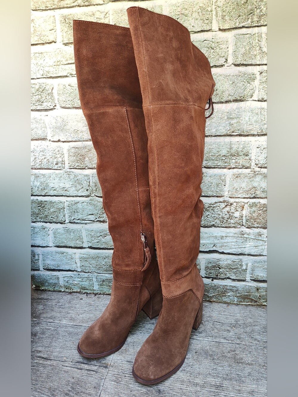 Steve Madden Brown Novela Suede Over the Knee Boots Size 7 - Picture 2 of 12